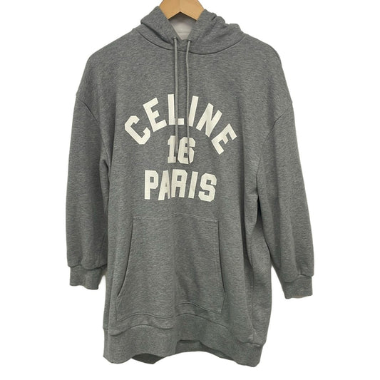Celine Hoodie Gray White Long Sleeve XS