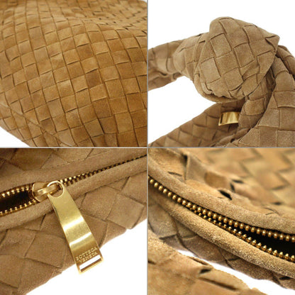 Bottega Veneta Medium Jodie Bag Suede Intrecciato Bag Camel Brown — view 8