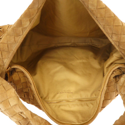 Bottega Veneta Medium Jodie Bag Suede Intrecciato Bag Camel Brown — view 6