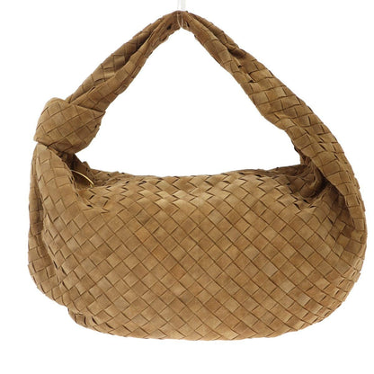 Bottega Veneta Medium Jodie Bag Suede Intrecciato Bag Camel Brown — view 2