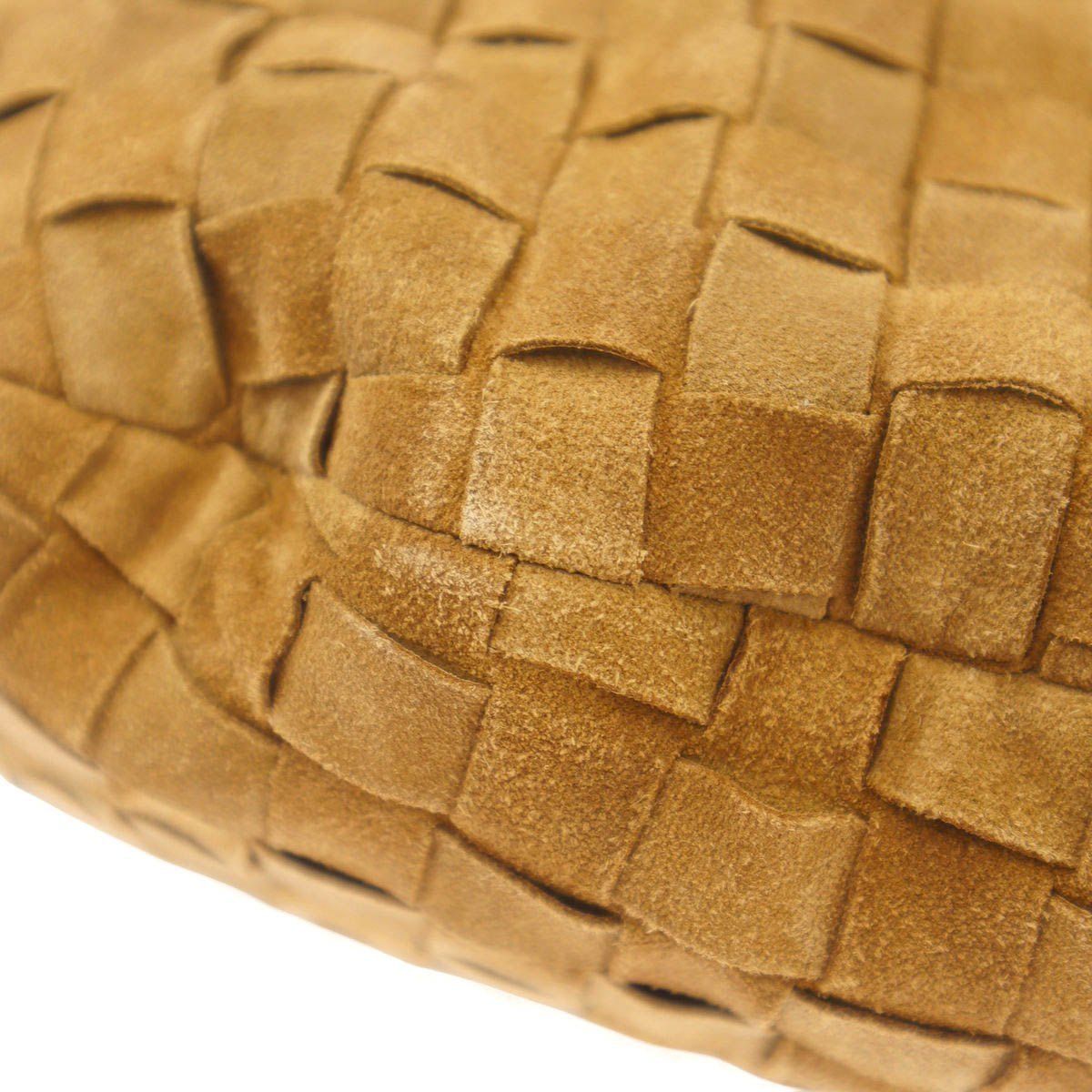 Bottega Veneta Medium Jodie Bag Suede Intrecciato Bag Camel Brown — view 7
