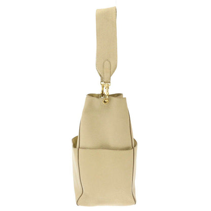 Celine Sangles Bucket Shoulder Leather Bag Beige — view 3
