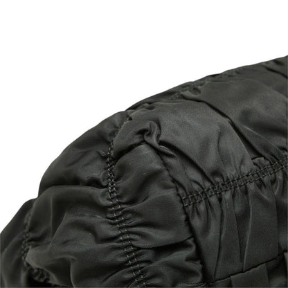 Prada Gathered Handbag Black Nylon Leather — view 7
