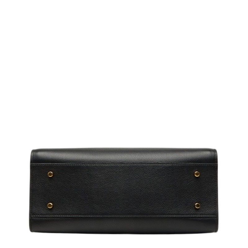 Versace Virtus 2-Way Shoulder Bag Black Leather — view 3