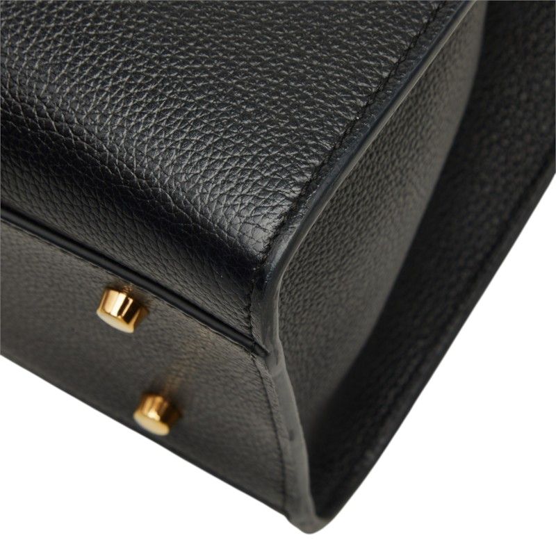 Versace Virtus 2-Way Shoulder Bag Black Leather — view 6