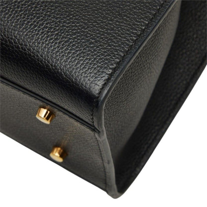 Versace Virtus 2-Way Shoulder Bag Black Leather — view 6