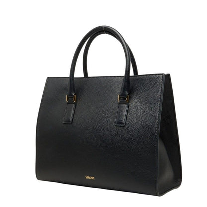 Versace Virtus 2-Way Shoulder Bag Black Leather — view 2