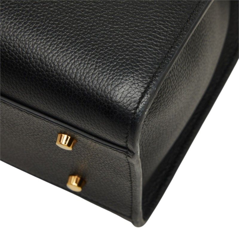 Versace Virtus 2-Way Shoulder Bag Black Leather — view 4