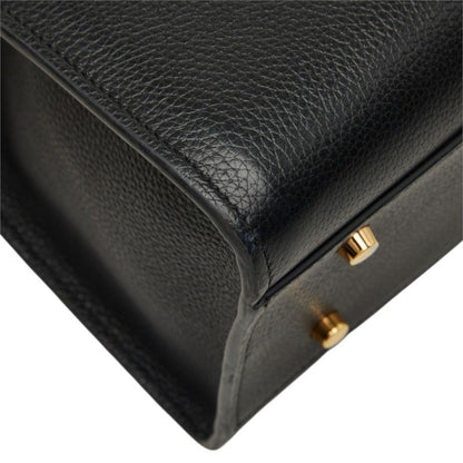 Versace Virtus 2-Way Shoulder Bag Black Leather — view 5