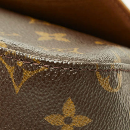 Louis Vuitton Monogram Mini Looping Shoulder Bag Brown Leather — view 4