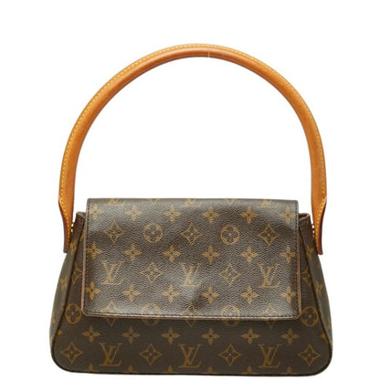 Louis Vuitton Monogram Mini Looping Shoulder Bag Brown Leather