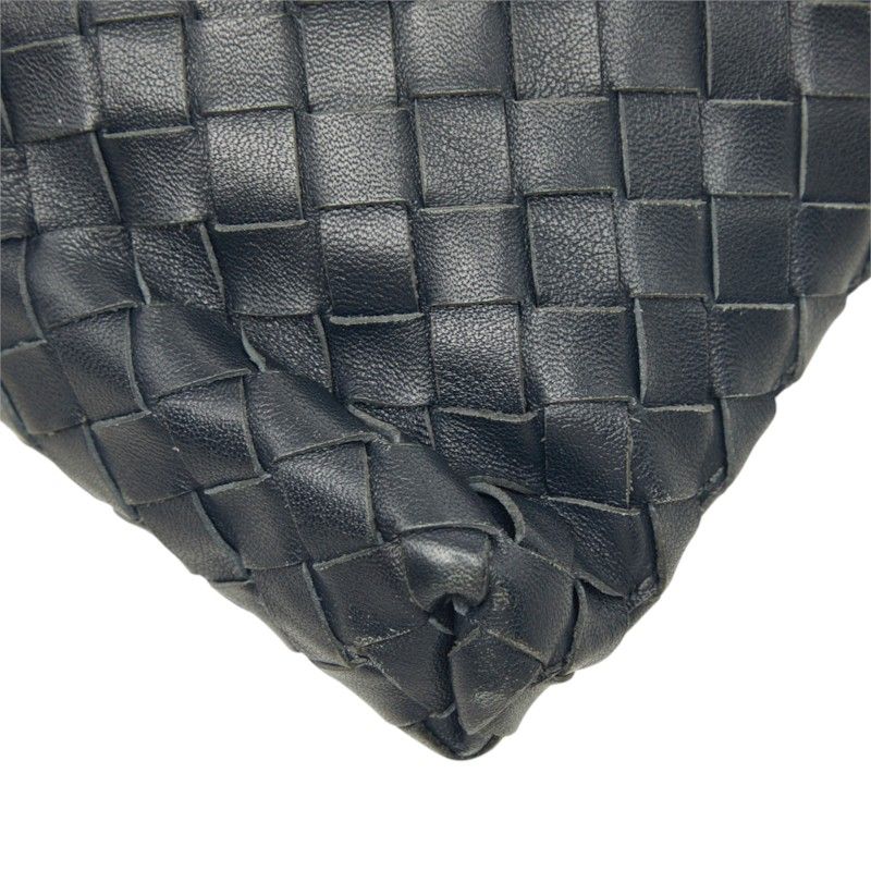 Bottega Veneta Intrecciato Crossbody Shoulder Bag Navy Leather — view 6