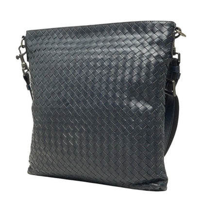 Bottega Veneta Intrecciato Crossbody Shoulder Bag Navy Leather — view 2