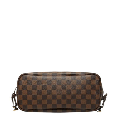 Louis Vuitton Damier Neverfull PM Tote Bag Brown Leather — view 3