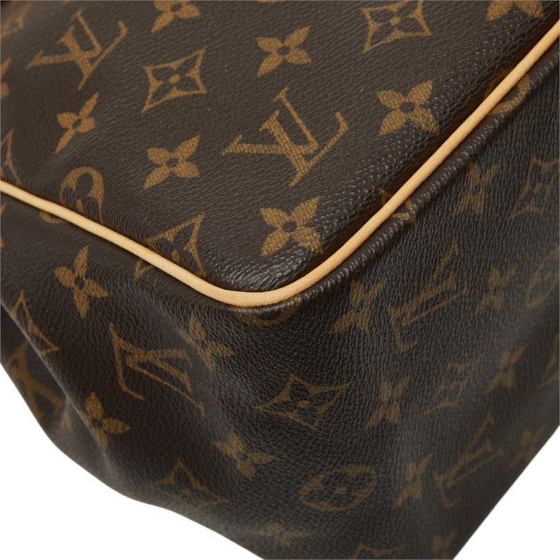 Louis Vuitton Monogram Batignolles Handbag Brown Leather — view 7