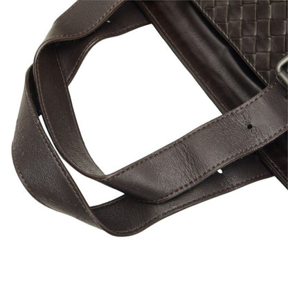 Bottega Veneta Intrecciato Tote Bag Dark Brown Leather — view 8