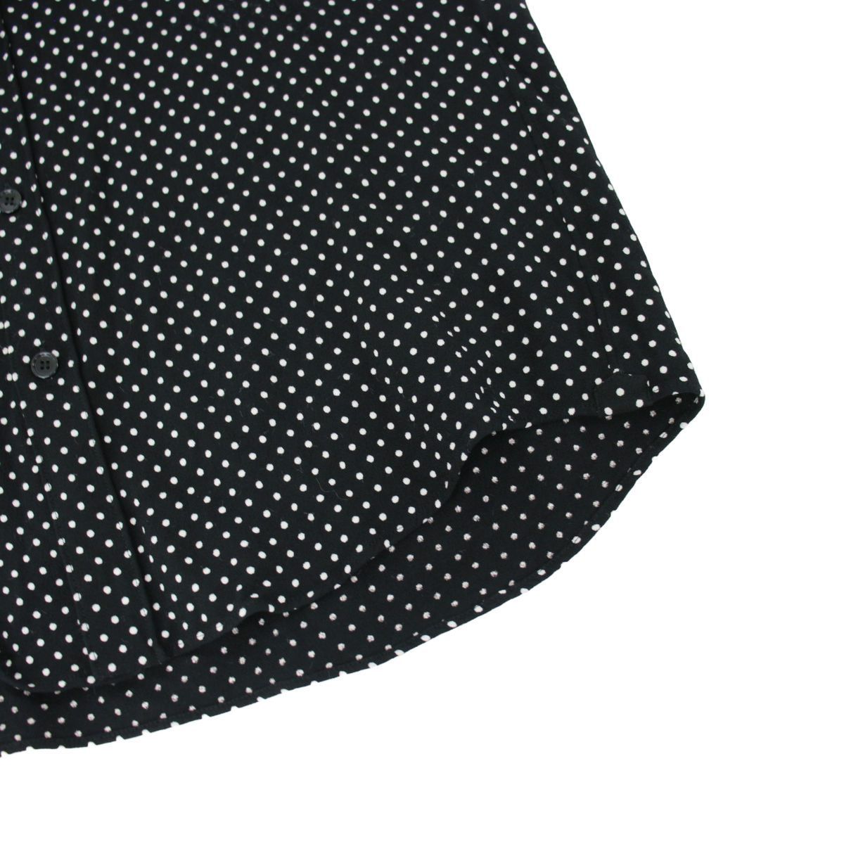 Celine Rayon Dot Shirt Black 41 — view 5