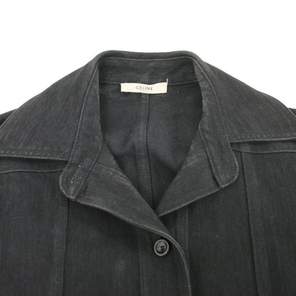 Celine by Phoebe Philo Cut Off Belted Denim Dress 2 Black 36 — view 4
