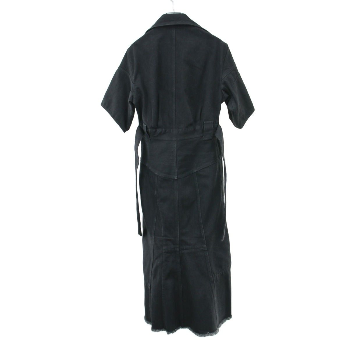 Celine by Phoebe Philo Cut Off Belted Denim Dress 2 Black 36 — view 2
