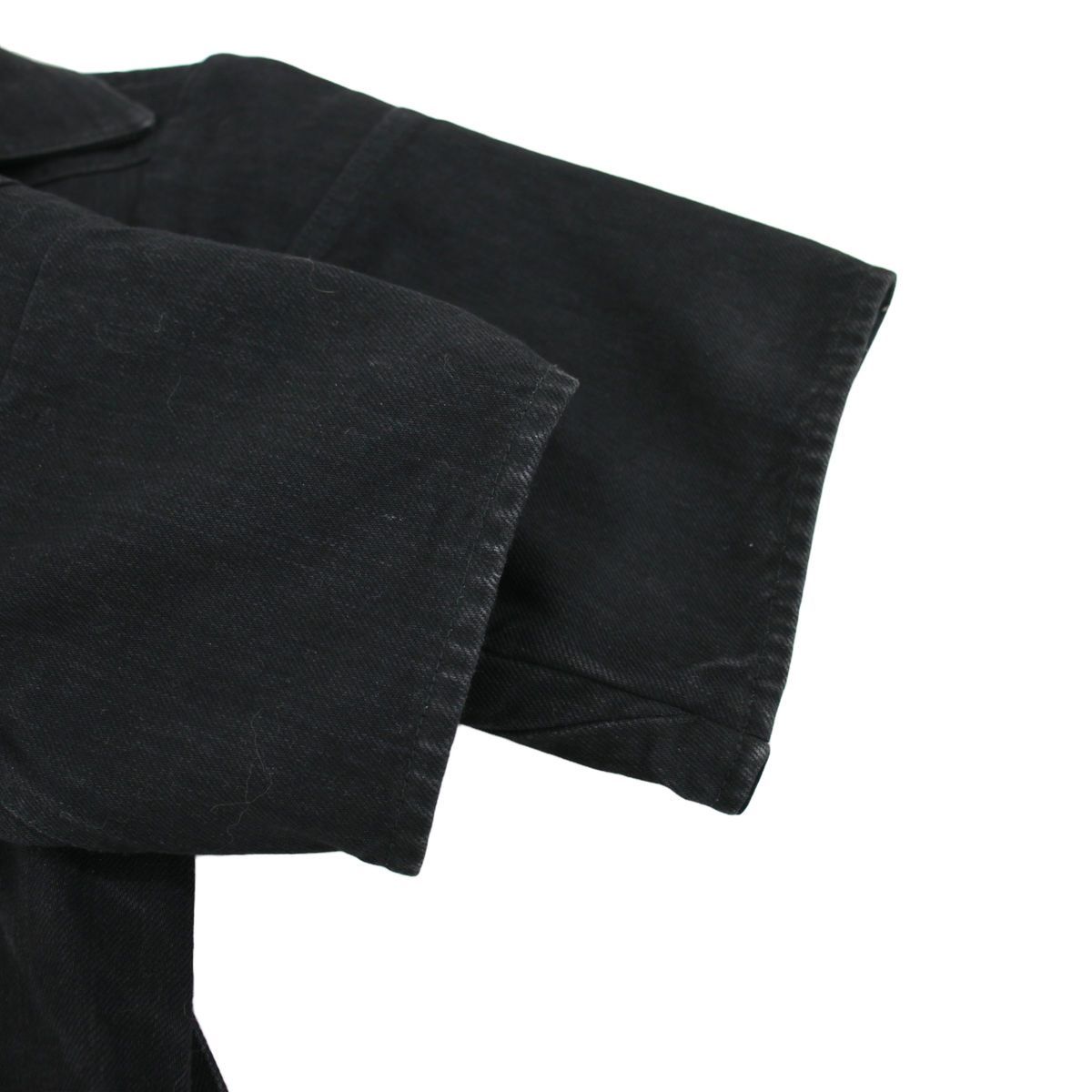 Celine by Phoebe Philo Cut Off Belted Denim Dress 2 Black 36 — view 5