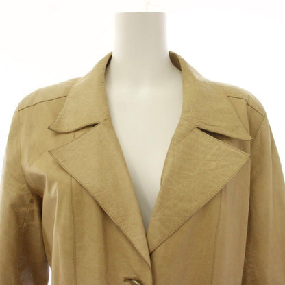 Chanel CC Logo Calfskin Leather Chesterfield Long with Belt 42 Beige — view 6
