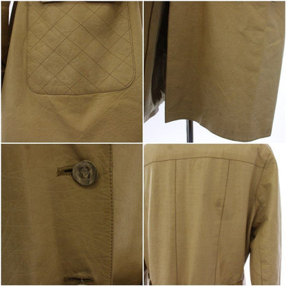 Chanel CC Logo Calfskin Leather Chesterfield Long with Belt 42 Beige — view 7