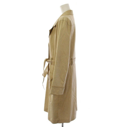Chanel CC Logo Calfskin Leather Chesterfield Long with Belt 42 Beige — view 2