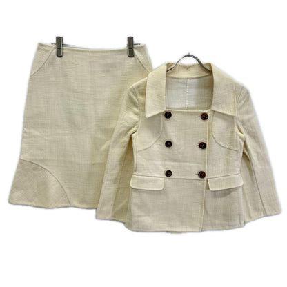 Celine Double Jacket Set Skirt Suit 36