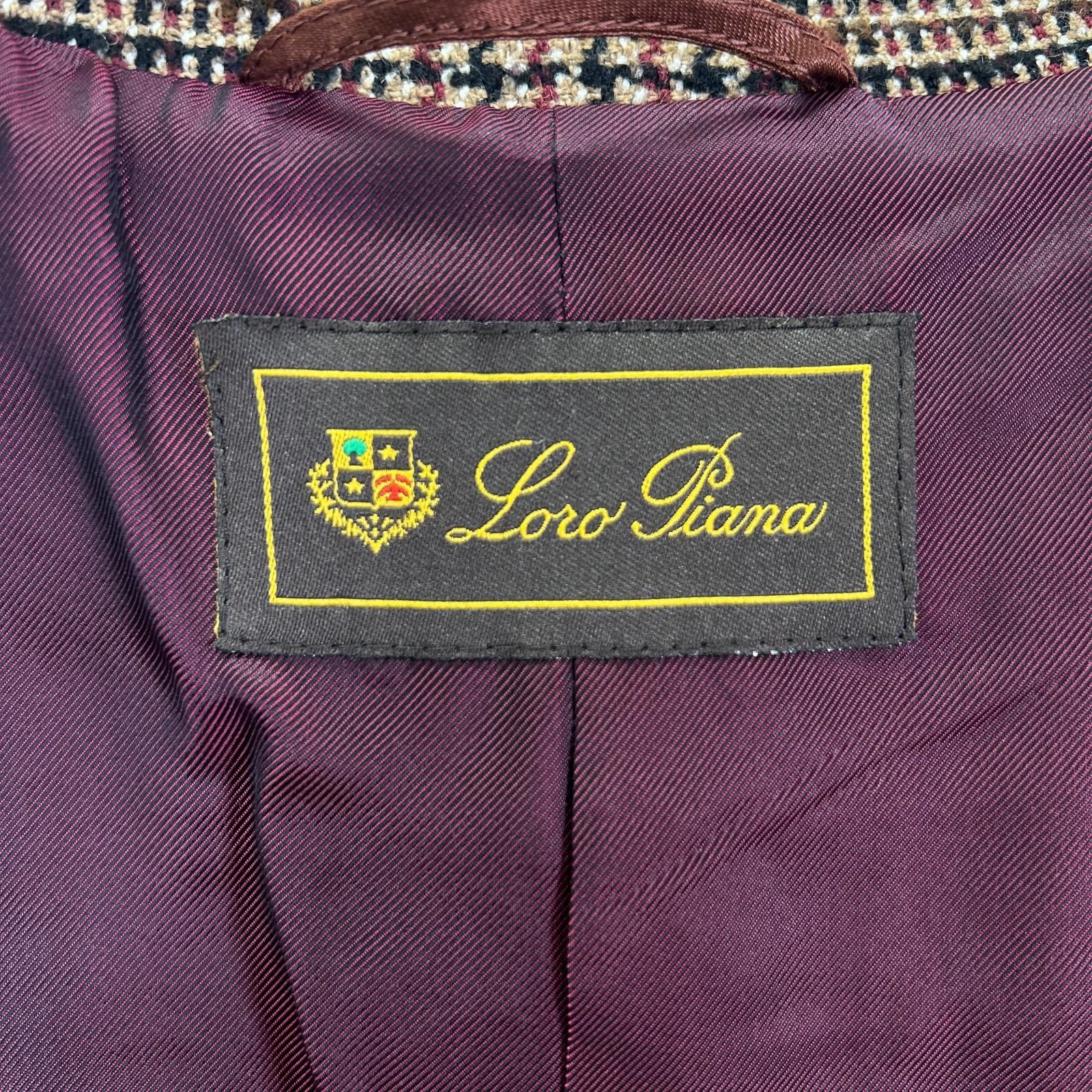 Loro Piana Brown Glen Check Tailored Jacket 44 — view 4