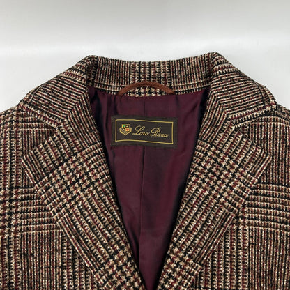 Loro Piana Brown Glen Check Tailored Jacket 44 — view 7