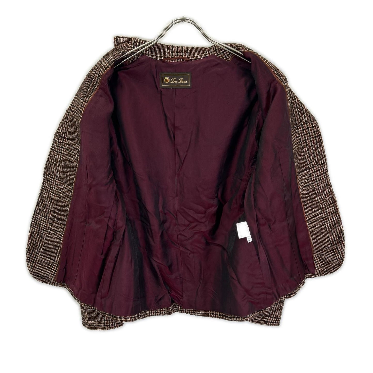 Loro Piana Brown Glen Check Tailored Jacket 44 — view 3