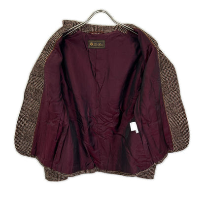 Loro Piana Brown Glen Check Tailored Jacket 44 — view 3