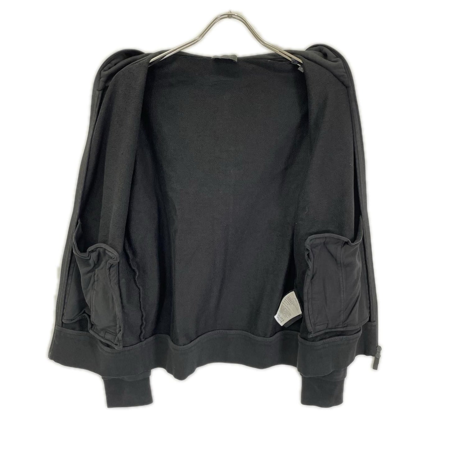 Moncler Zip UP Cardigan Black Cotton Nylon Full Zip Sweatshirt Hoodie — view 3
