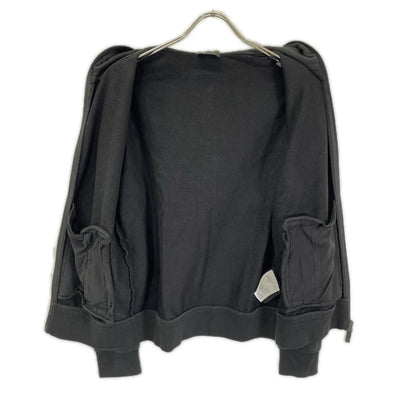 Moncler Zip UP Cardigan Black Cotton Nylon Full Zip Sweatshirt Hoodie — view 3