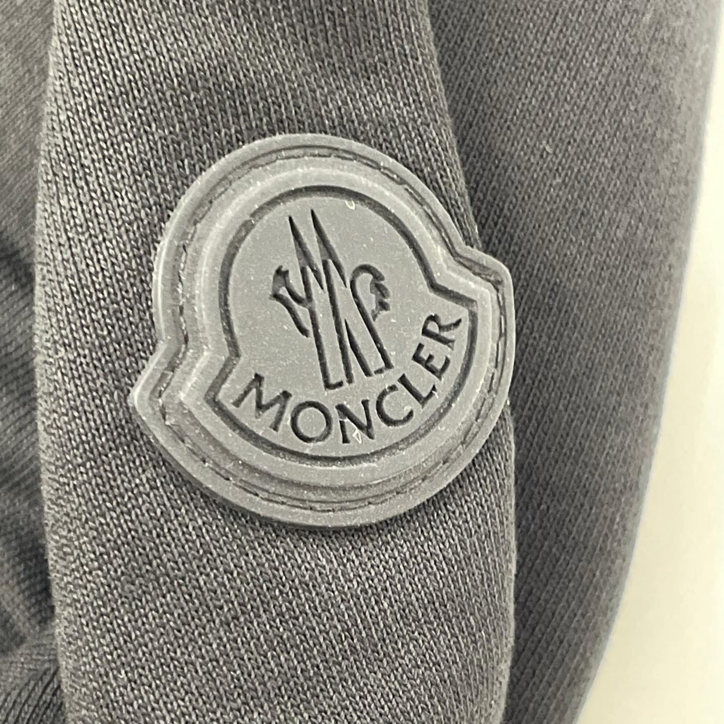 Moncler Zip UP Cardigan Black Cotton Nylon Full Zip Sweatshirt Hoodie — view 8