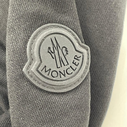 Moncler Zip UP Cardigan Black Cotton Nylon Full Zip Sweatshirt Hoodie — view 8