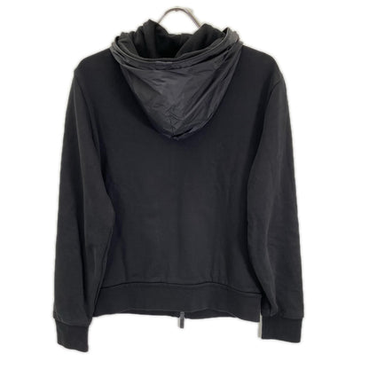 Moncler Zip UP Cardigan Black Cotton Nylon Full Zip Sweatshirt Hoodie — view 2
