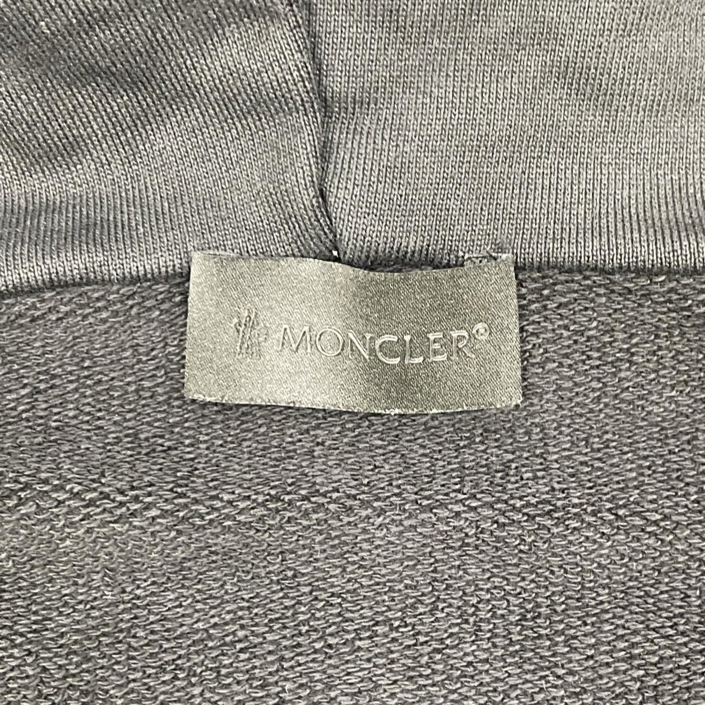 Moncler Zip UP Cardigan Black Cotton Nylon Full Zip Sweatshirt Hoodie — view 4