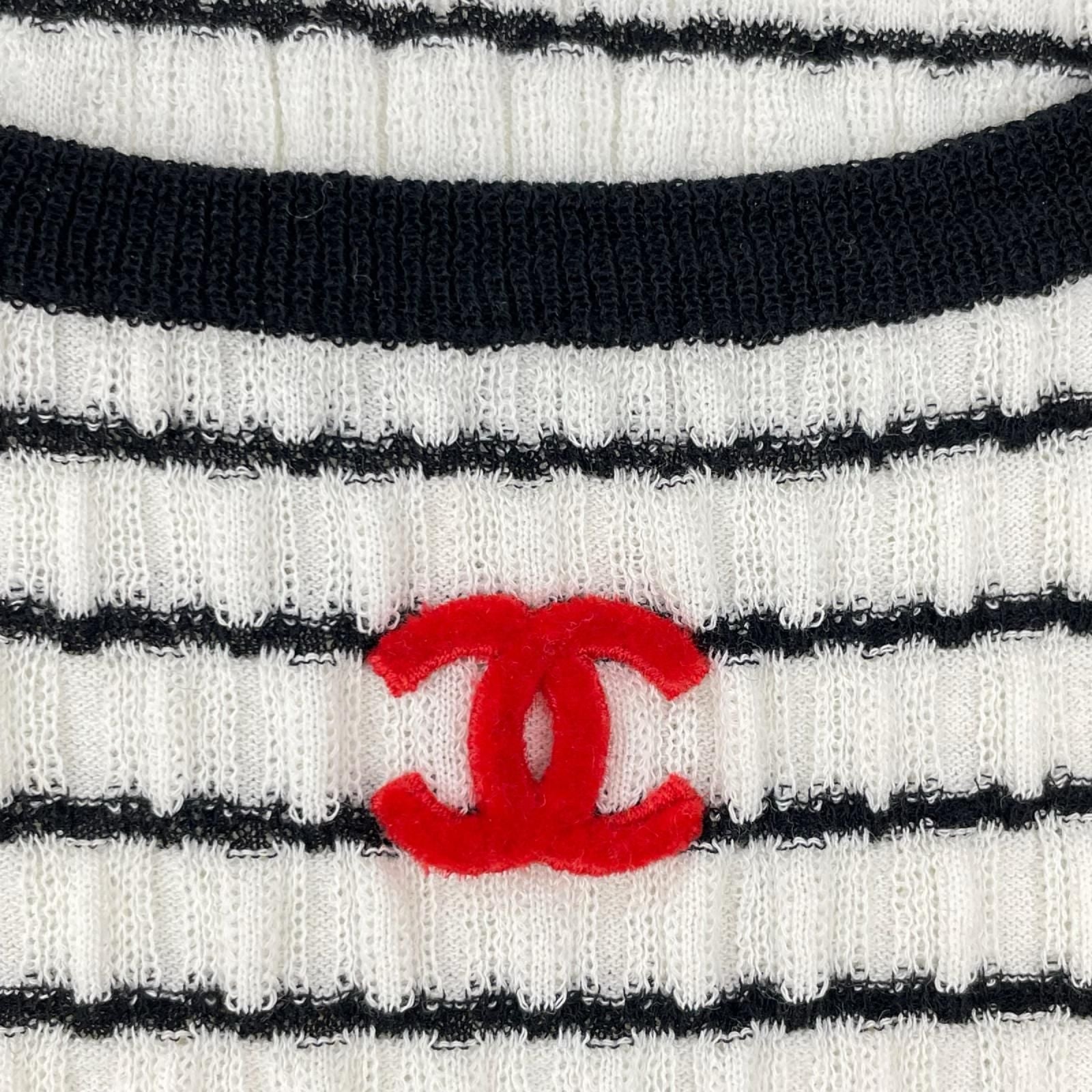 Chanel CC Logo Border Sleeveless Dress 34 — view 8