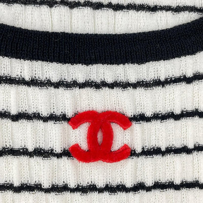 Chanel CC Logo Border Sleeveless Dress 34 — view 8