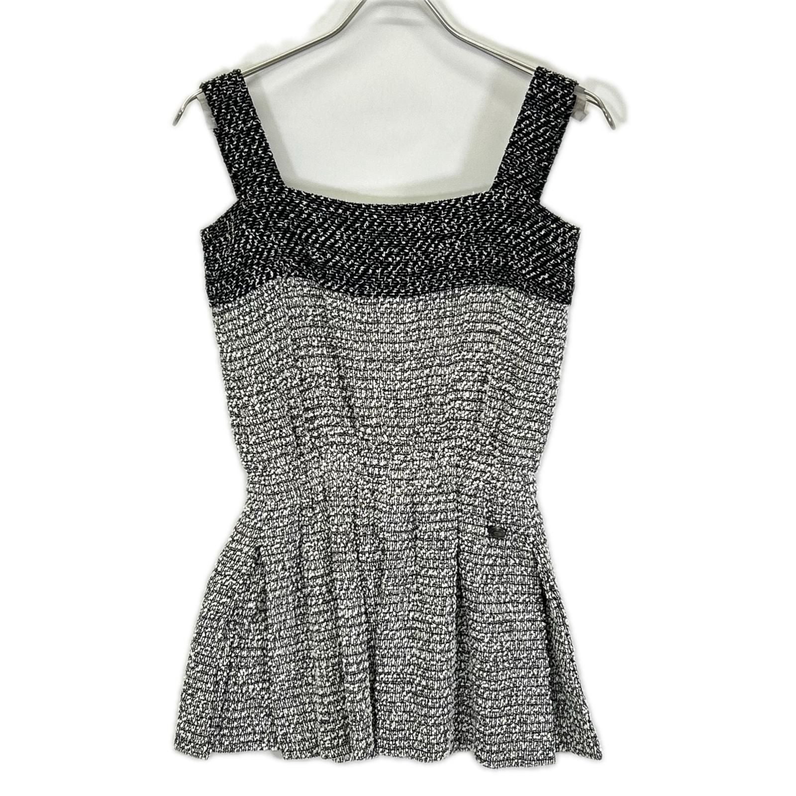 Chanel CC Logo Tweed Cami Top 34
