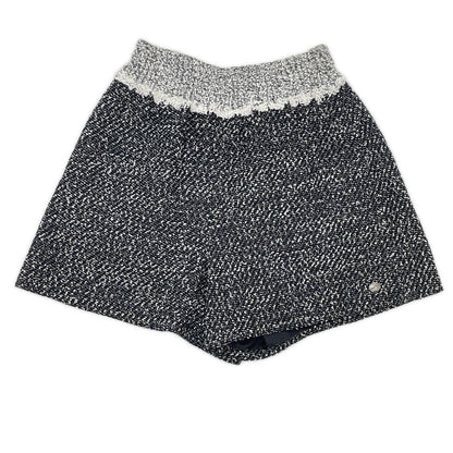Chanel CC Logo Waist Togo Tweed Shorts 34