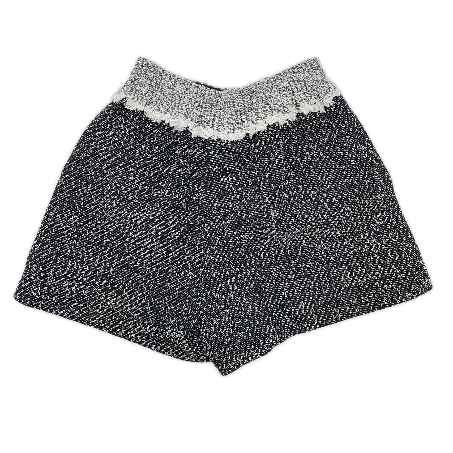Chanel CC Logo Waist Togo Tweed Shorts 34 — view 2
