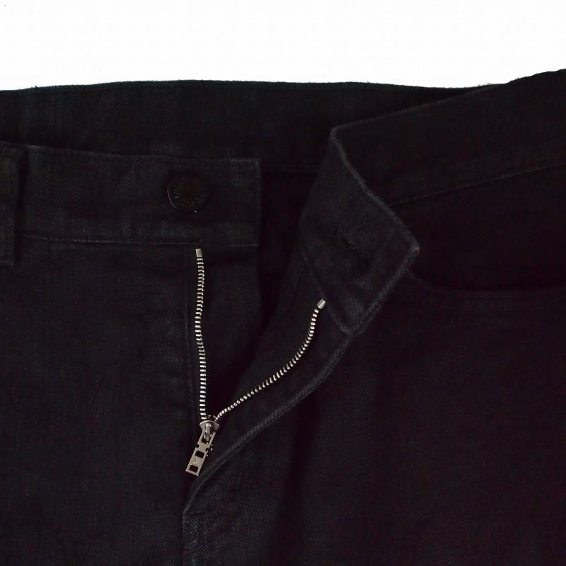 Louis Vuitton Monogram Jacquard Slim Denim Pants Black — view 4