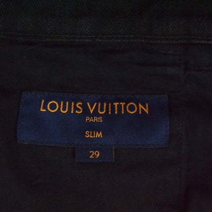 Louis Vuitton Monogram Jacquard Slim Denim Pants Black — view 8