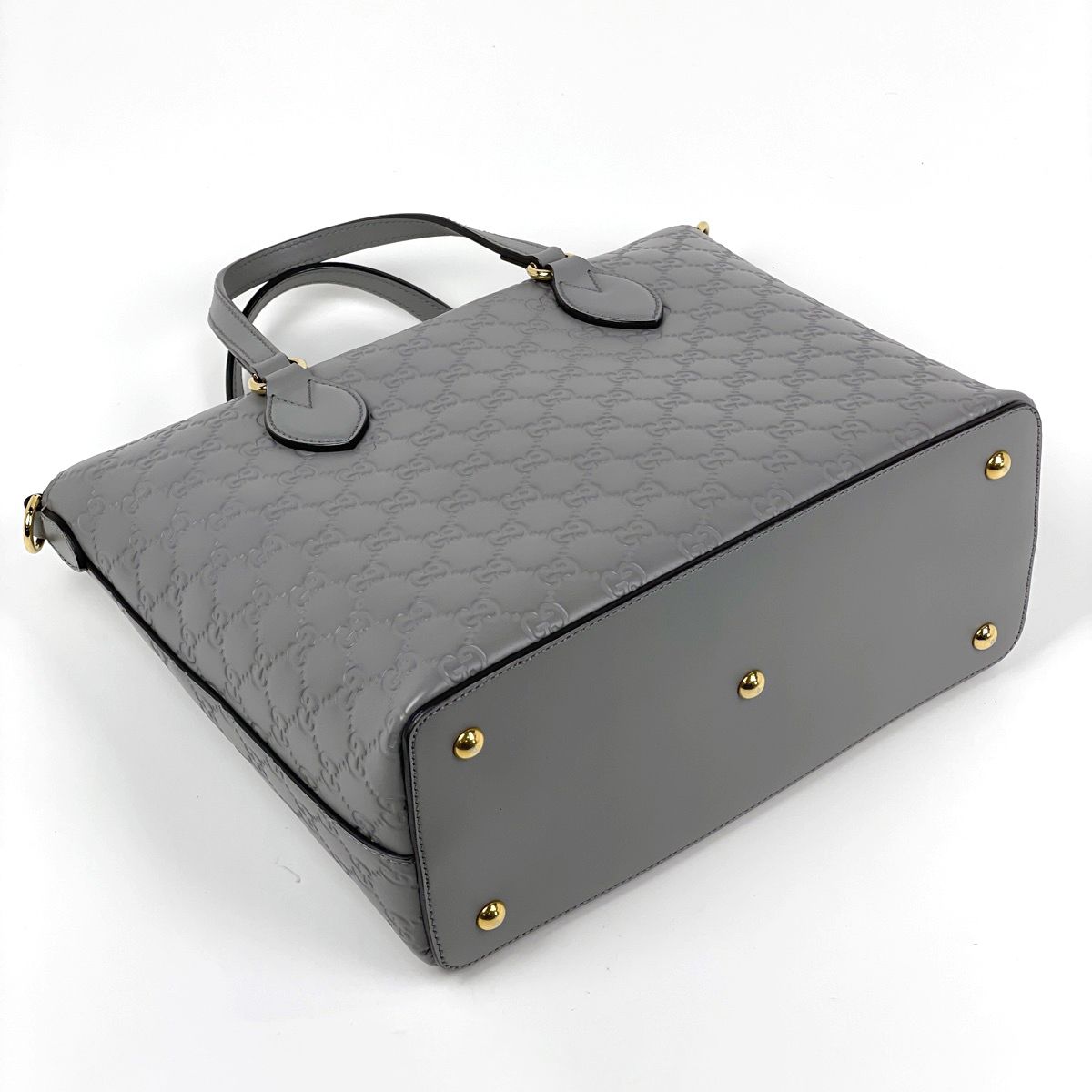 Gucci Handbag Guccissima 2-Way Leather Gray — view 2