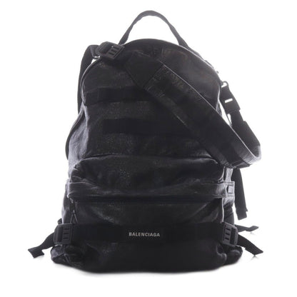 Balenciaga Army Backpack Shoulder Bag 2-Way Leather Black