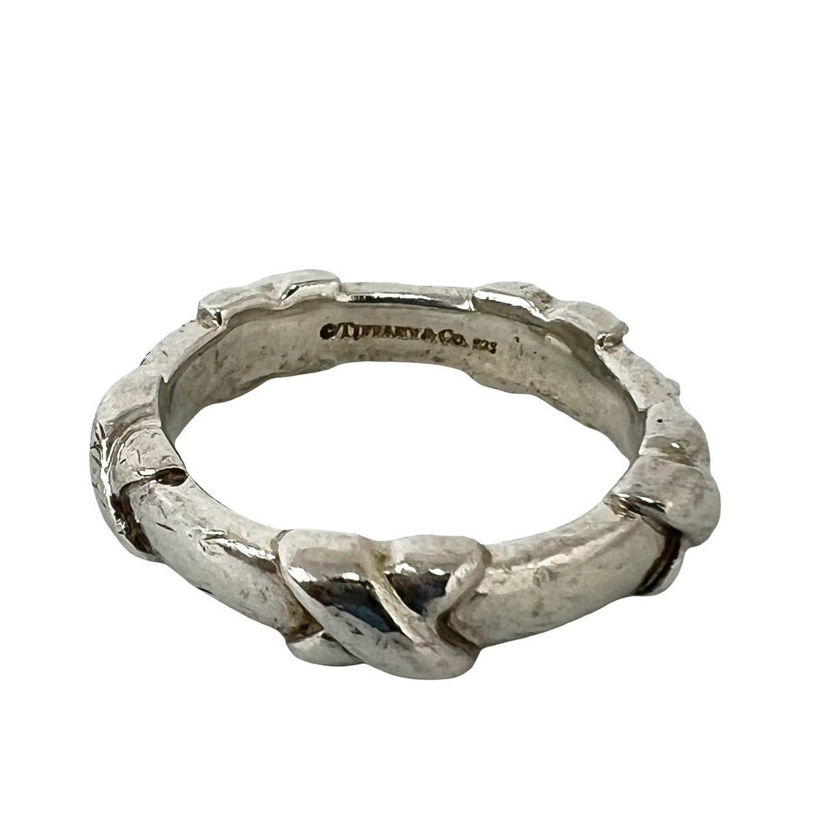 Tiffany & Co Vintage Signature Cross Ring 925 Sterling Silver — view 3