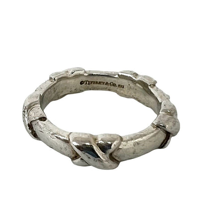 Tiffany & Co Vintage Signature Cross Ring 925 Sterling Silver — view 3