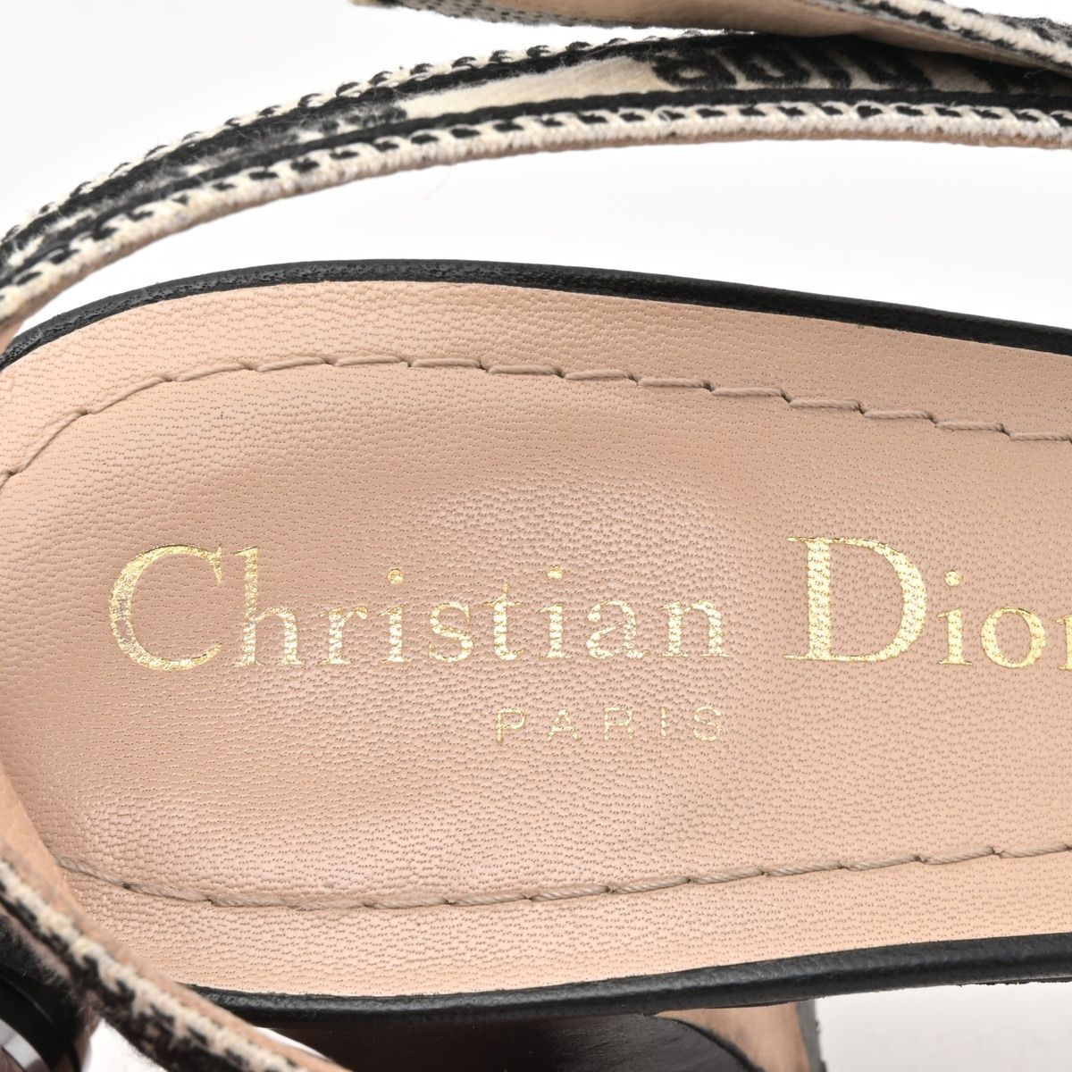 Dior 'adior Slingback Pumps Black Ivory Lace Ribbon Heel — view 5